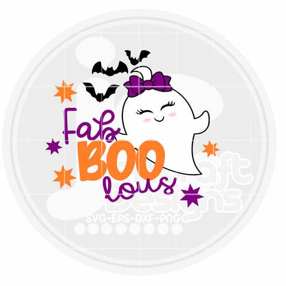 Halloween Svg | Fab Boo Lous ghost  SVG DXF PNG EPS