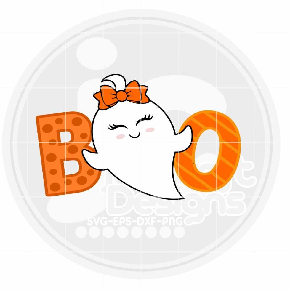 Halloween Svg | Boo Girl Ghost SVG DXF PNG EPS