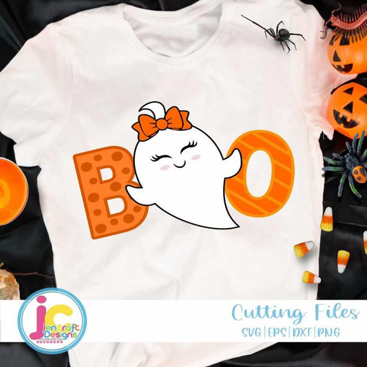 Halloween Svg | Boo Girl Ghost SVG DXF PNG EPS