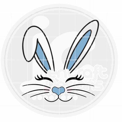 Easter SVG | Boy Bunny Face SVG EPS DXF PNG