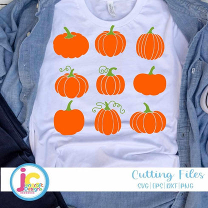 Fall Svg | 9 Pumpkins SVG EPS DXF PNG