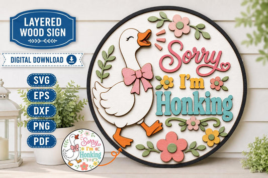 Goose Sign Bundle SVG | 8 Funny Goose Door Hanger Laser Cut Files SVG PNG