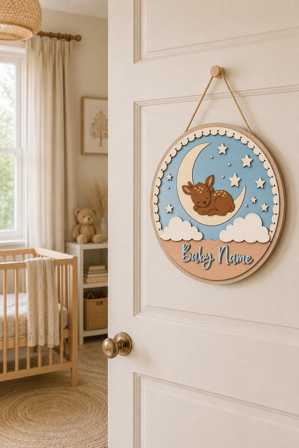 Baby Name Sign SVG Bundle | 8 Nursery Laser Cut Files