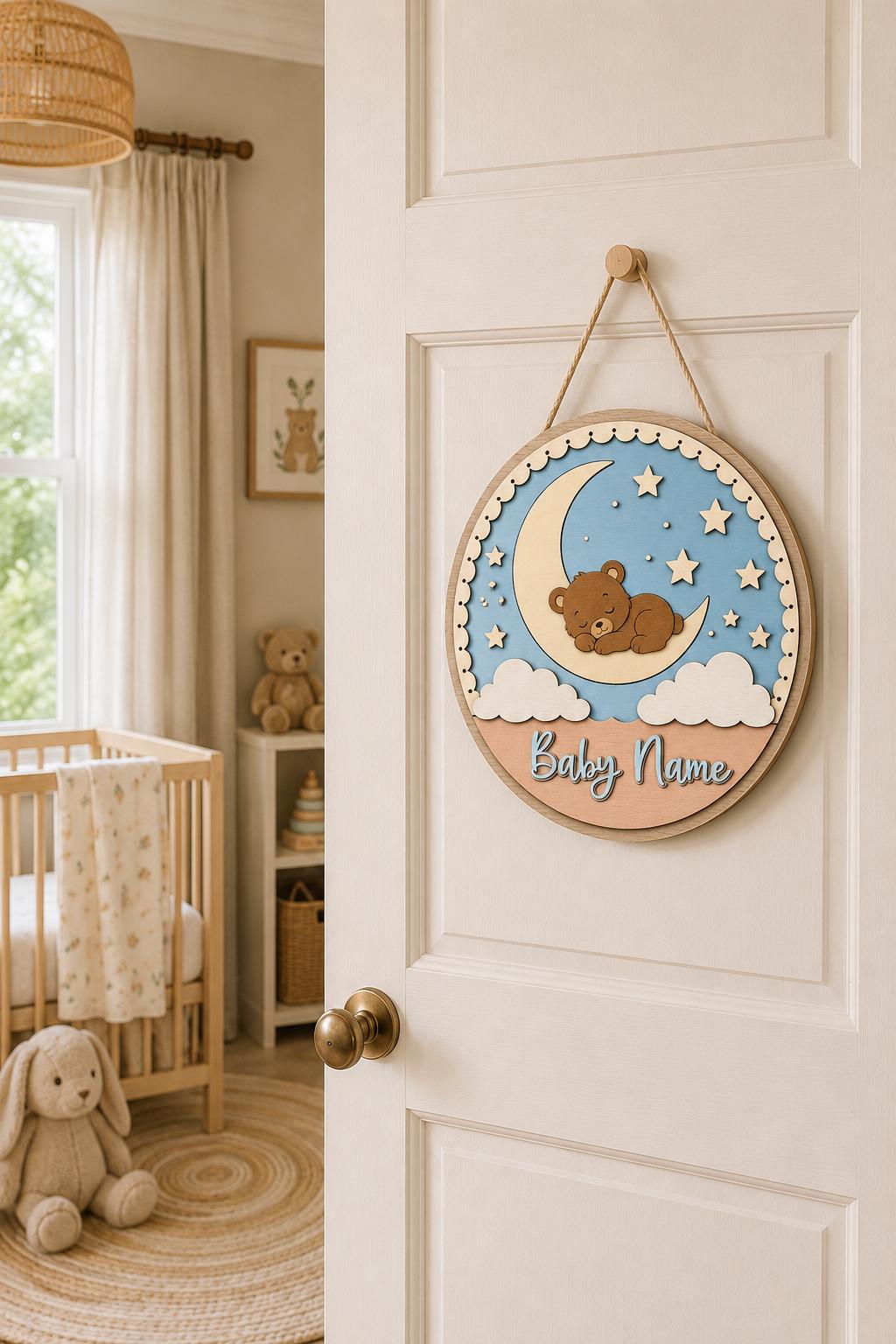 Baby Name Sign SVG Bundle | 8 Nursery Laser Cut Files