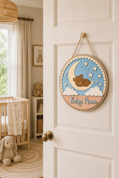 Baby Name Sign SVG Bundle | 8 Nursery Laser Cut Files