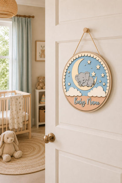 Baby Name Sign SVG Bundle | 8 Nursery Laser Cut Files
