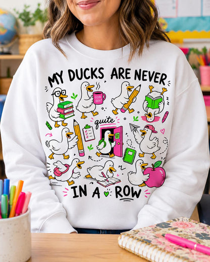 My Ducks Are Never in a Row PNG | Funny Duck Teacher Sublimation