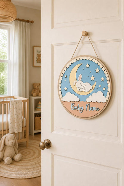 Baby Name Sign SVG Bundle | 8 Nursery Laser Cut Files