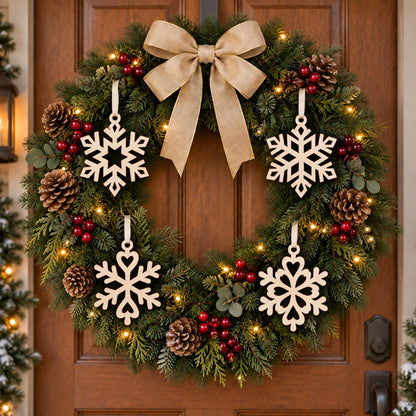 Snowflake SVG Ornament Bundle | Heart Crystal Laser Cut