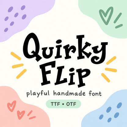 Quirky Step Font TTF OTF | Playful Hand-Drawn Cricut Font