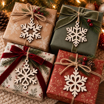 Snowflake SVG Ornament Bundle | Heart Crystal Laser Cut