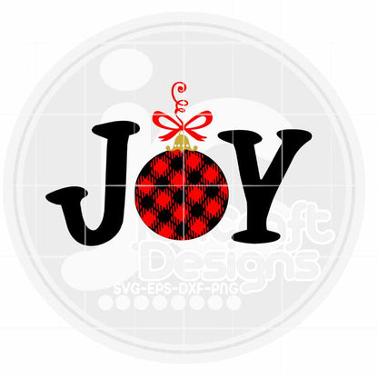 Christmas Svg | JOY Buffalo Plaid SVG DXF PNG EPS