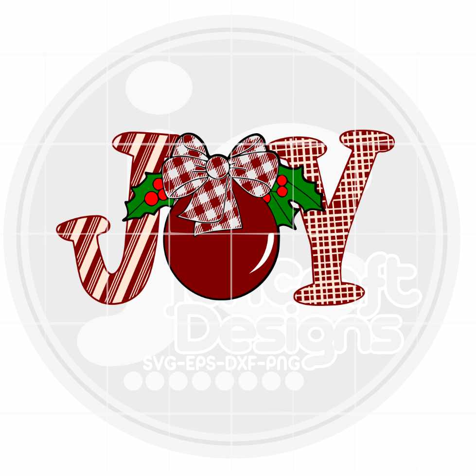 Christmas Svg | Buffalo Plaid JOY SVG DXF PNG EPS