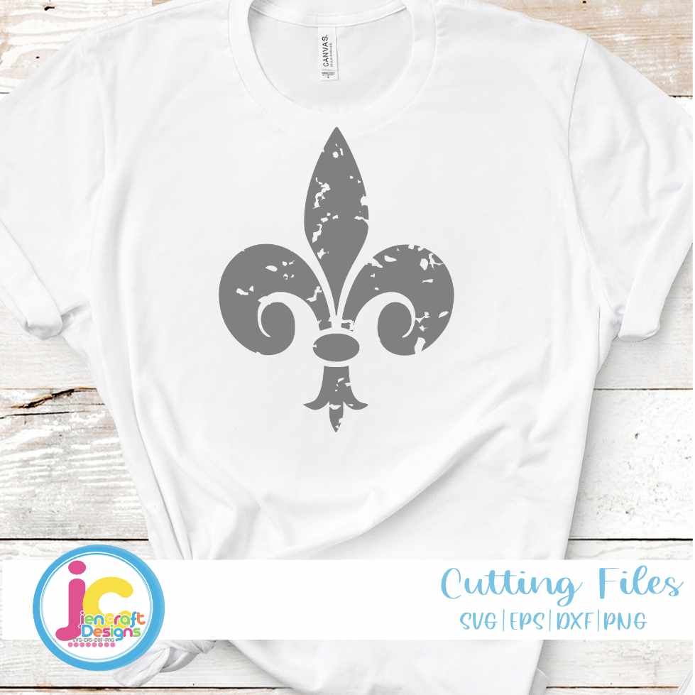 Mardi Gras Svg | Distressed Le Fleur De Lis SVG EPS DXF PNG