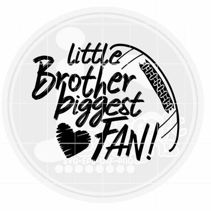 Football Svg | Little Brother Biggest Fan SVG DXF PNG EPS JenCraft Designs