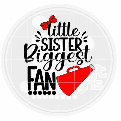 Cheer Svg | Little Sister Biggest Fan SVG DXF PNG EPS JenCraft Designs