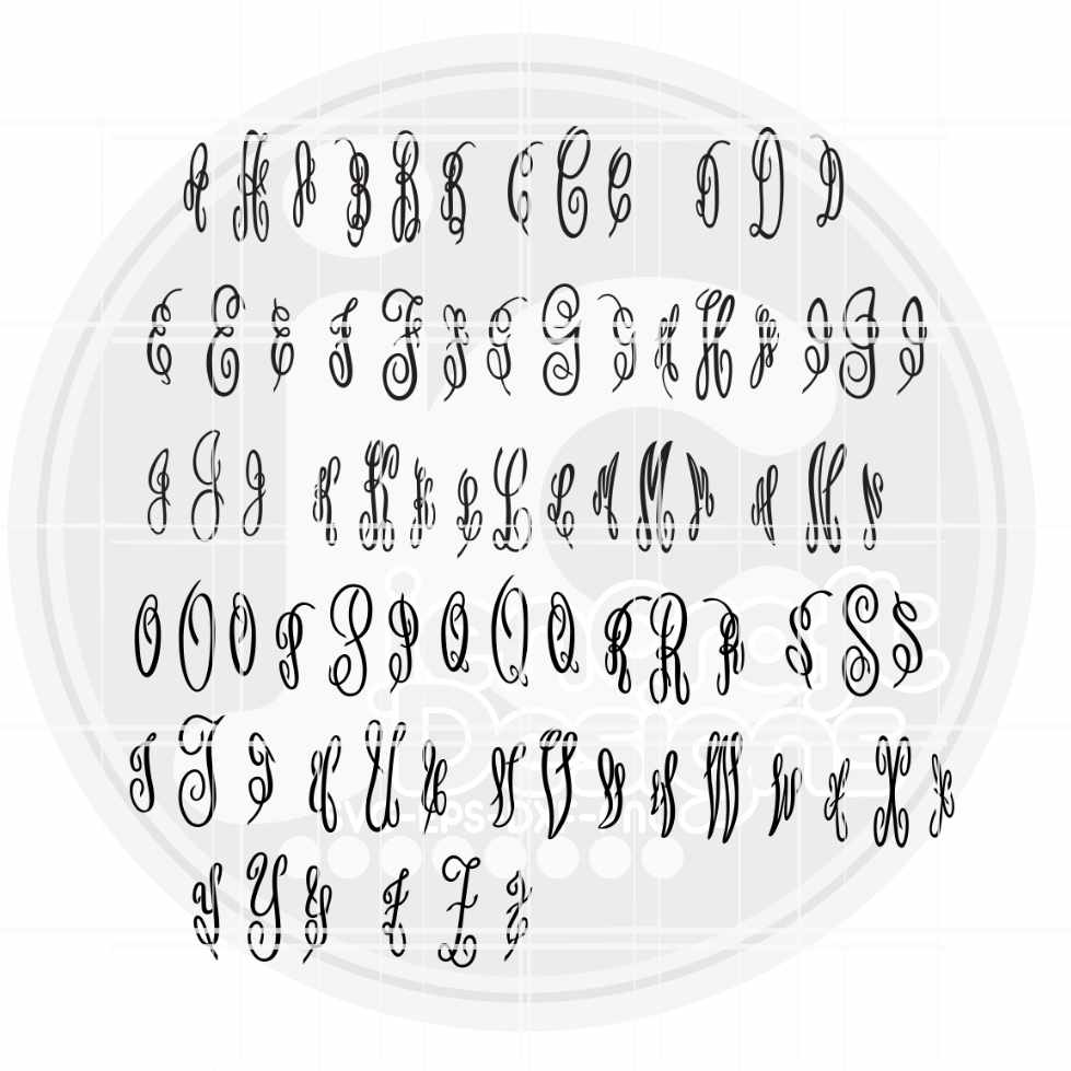 Round Monogram Letters | Master Circle Alphabet SVG EPS DXF PNG Bundle