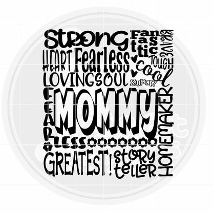 Mommy Svg | Typography Word Art SVG DXF PNG EPS