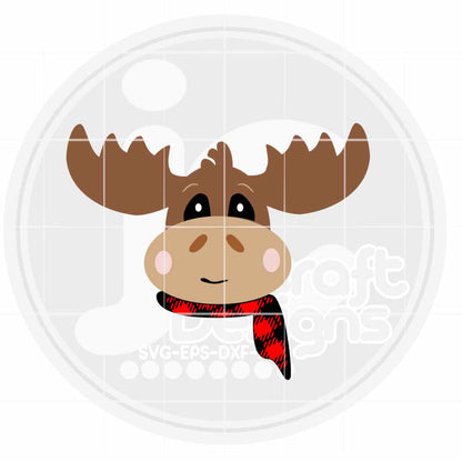 Moose Svg | Boy Moose Face SVG EPS DXF PNG