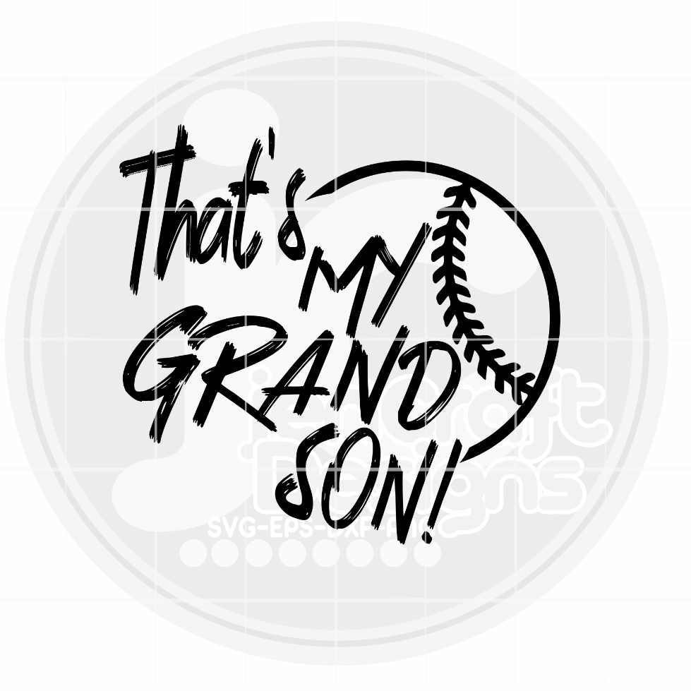 Baseball Svg | That's My Grandson SVG DXF PNG EPS JenCraft Designs