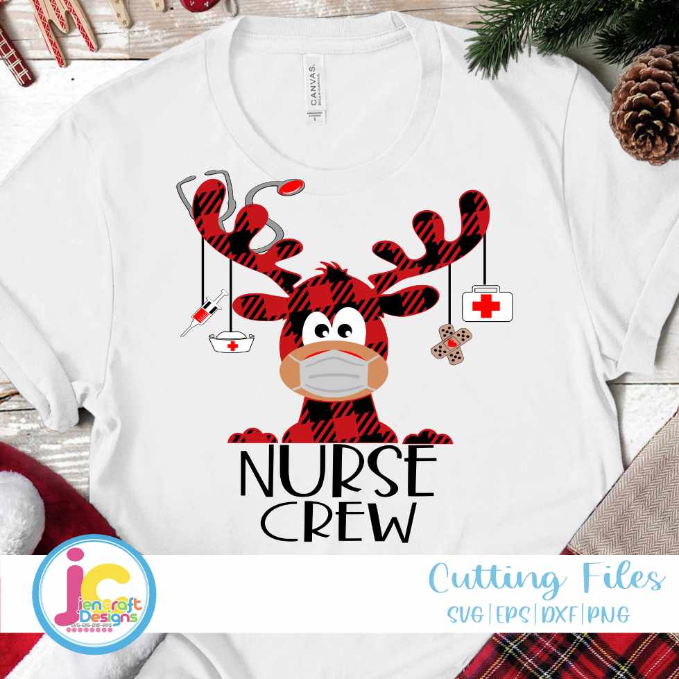 Christmas Nurse svg | Nurse Christmas SVG EPS DXF PNG