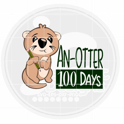 School svg | An-Otter 100 days SVG DXF PNG EPS