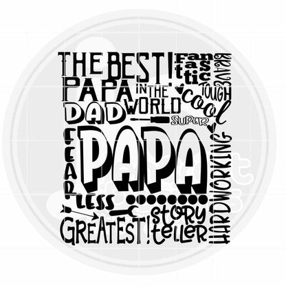 Papa Svg | Typography Word Art SVG DXF PNG EPS