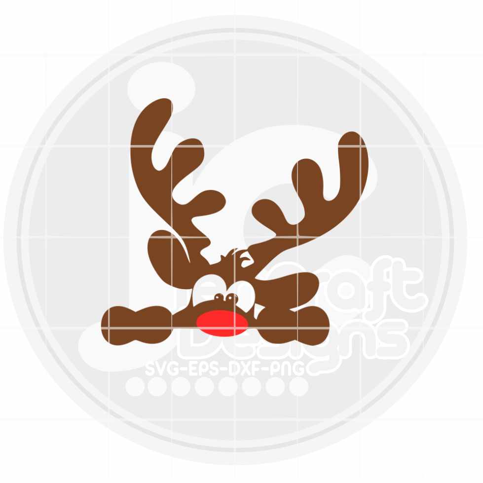 Christmas svg | Peeking Reindeer SVG EPS DXF PNG , JenCraft Designs