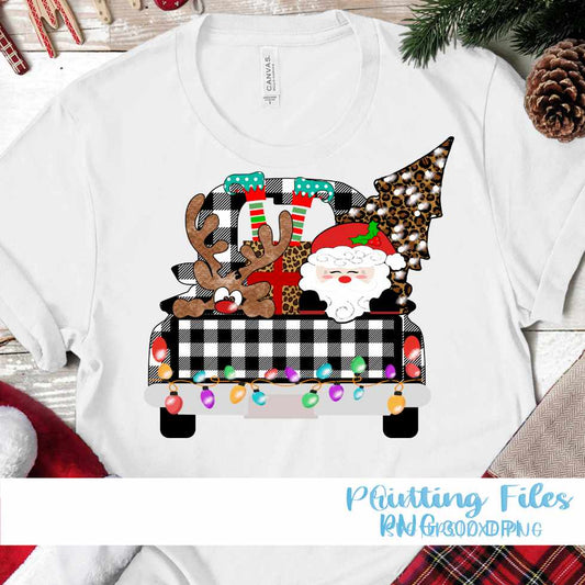 Christmas Png | Plaid Christmas Truck Png Sublimation File JenCraft Designs