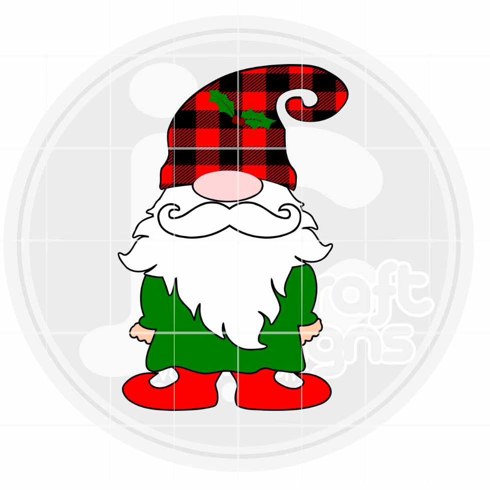 Christmas Svg | Plaid Christmas Gnome SVG EPS DXF PNG JenCraft Designs