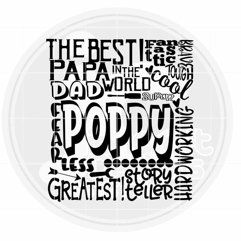 Poppy Svg | Typography Word Art SVG DXF PNG EPS