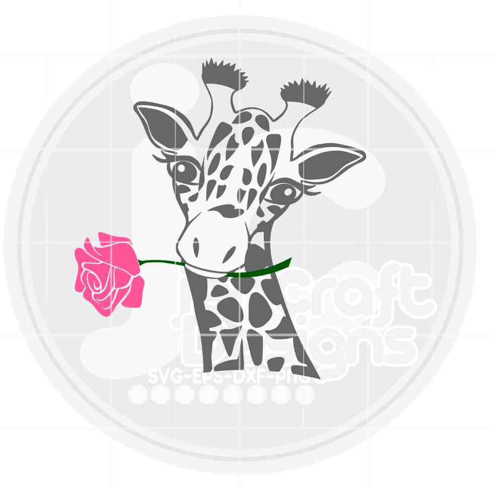 Giraffe Svg | Giraffe Face Flower SVG EPS DXF PNG