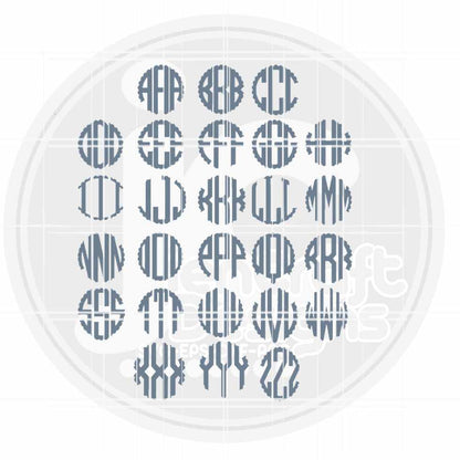 Scalloped Round AlphaBet svg | Monogram Letters SVG EPS DXF PNG