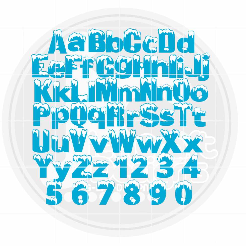 Snow Alphabet Svg | Winter Letters SVG DXF PNG EPS