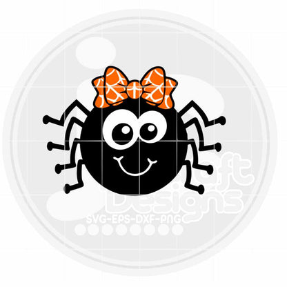 Halloween SVG, Cute Girl Spider SVG DXF PNG EPS 