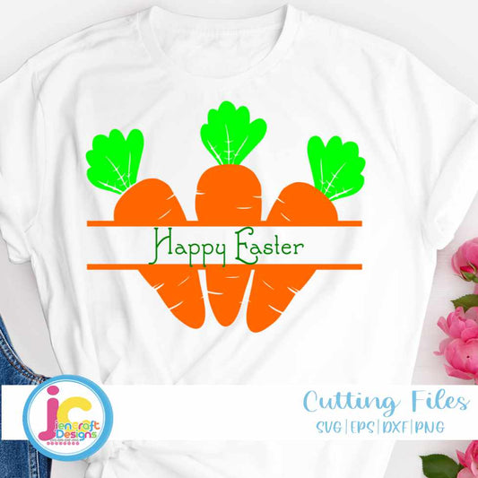 Easter Svg | Carrot Split Monogram SVG EPS DXF PNG