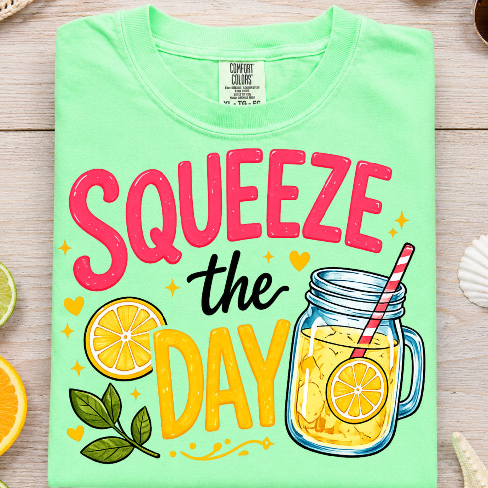 Squeeze the Day PNG | Lemonade Summer Sublimation Design