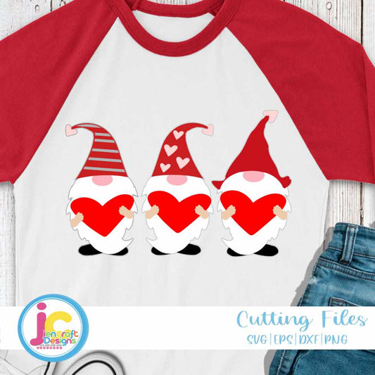 Valentine Svg | Gnome Trio set SVG EPS DXF PNG