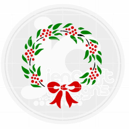 Christmas Svg | Holly Wreath SVG EPS DXF PNG