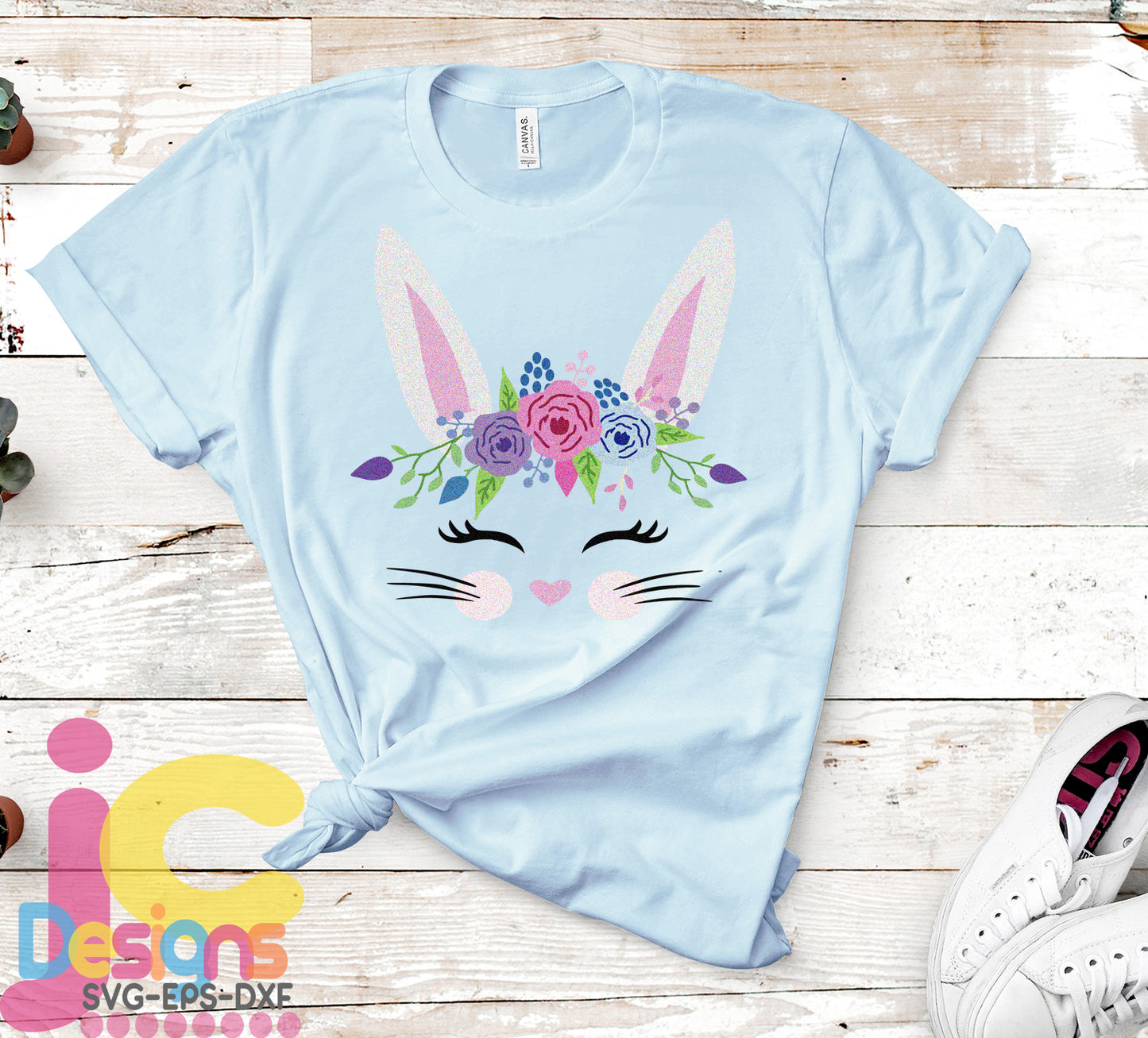 Easter Svg, Girl Bunny Face SVG EPS DXF PNG