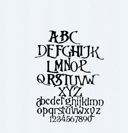 Nightmare Alphabet SVG, EPS, DXF and PNG - JenCraft Designs