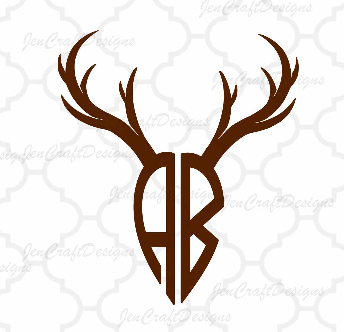 Deer Antler Alphabet SVG, EPS, DXF and PNG - JenCraft Designs