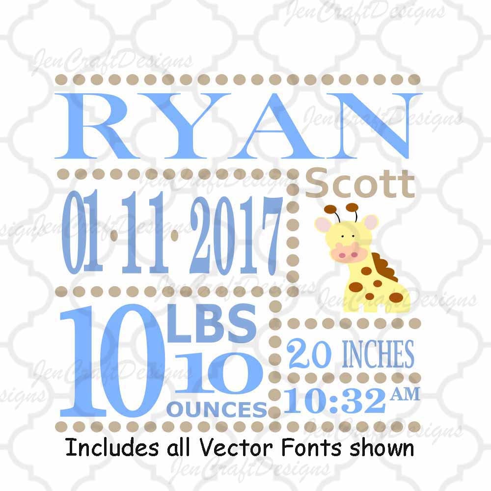 boy-baby-birth-announcement-svg-eps-dxf-cut-file-set-with-fonts-and-letters-cricut-design-space-silhouette-digital-cut-files-sibling