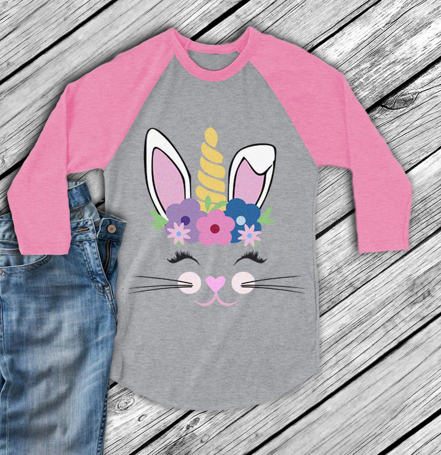 Floral Bunny Unicorn SVG, EPS, DXF and PNG - JenCraft Designs
