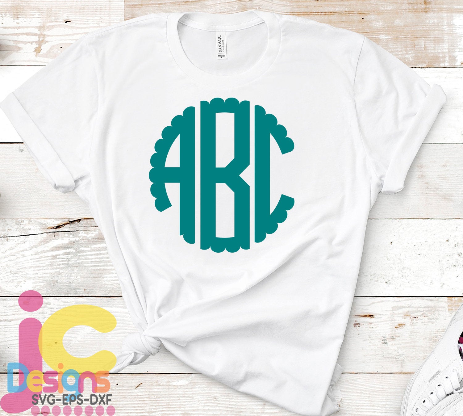 Scalloped Round AlphaBet, Monogram Letters SVG EPS DXF PNG
