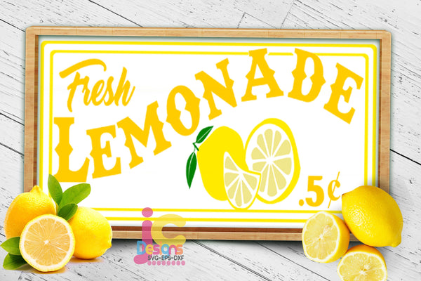 Fresh Lemonade Stand Sign SVG DXF PNG | JenCraft – JenCraft Designs