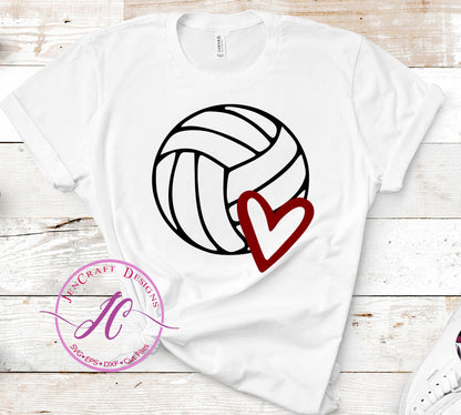 Volleyball Heart SVG, Volleyball SVG, Volleyball Mom Outline SVG, Dad, Brother, Sister Biggest Fan svg Coach Eps, Dxf sublimation png bundle  JenCraft Designs