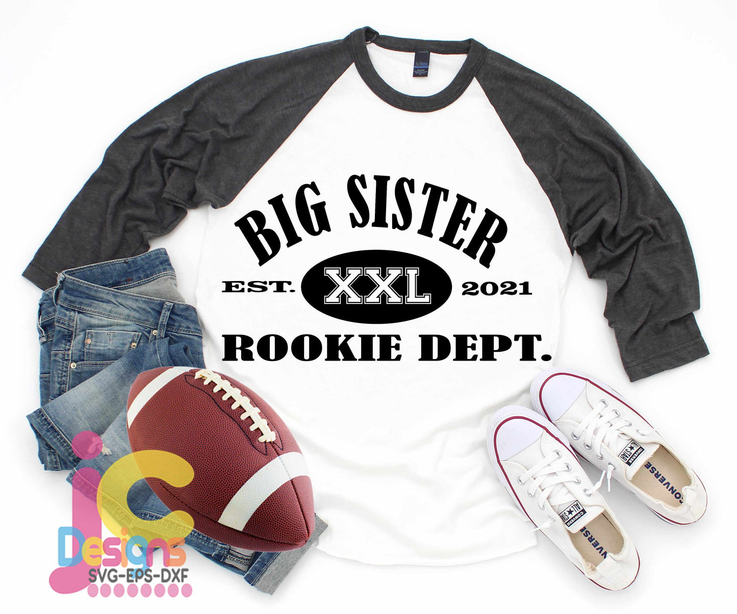 Big Sister Rookie Dept SVG, EPS, DXF and PNG - JenCraft Designs