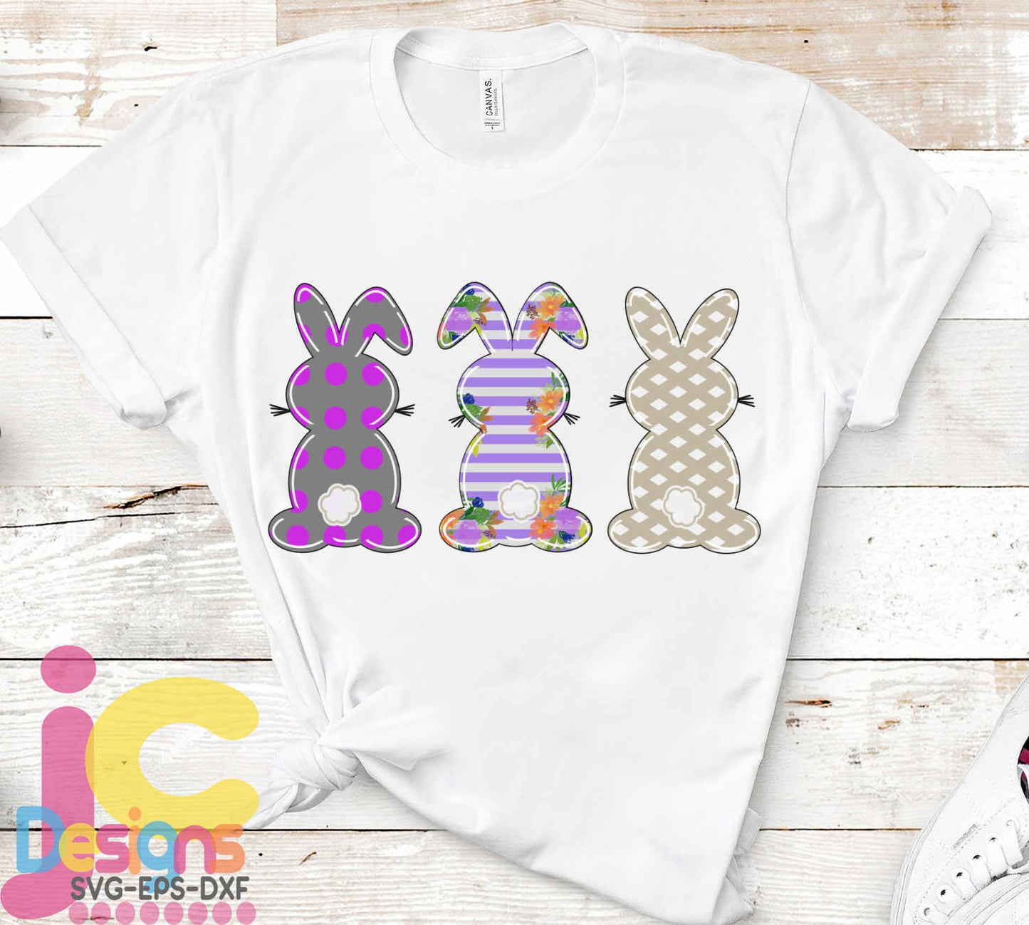 Easter Bunny Trio Png Sublimation Design
