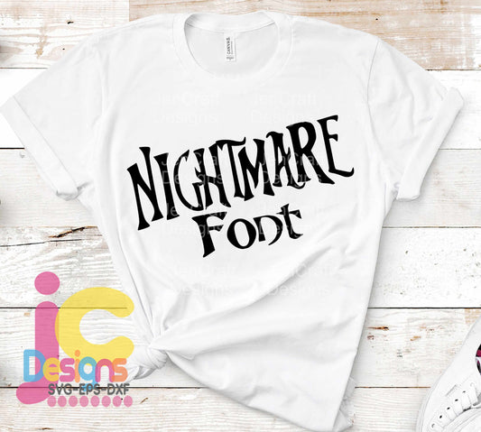 Nightmare Letters Svg, Alphabet SVG EPS DXF PNG